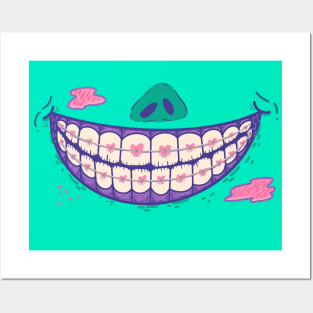 Kawaii zombie Smile Posters and Art